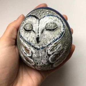 Owl painted rock 🦉